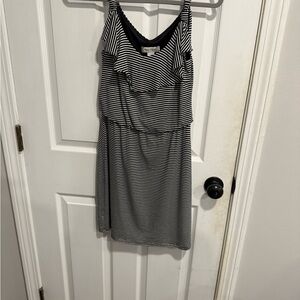 Black and White Striped Dress